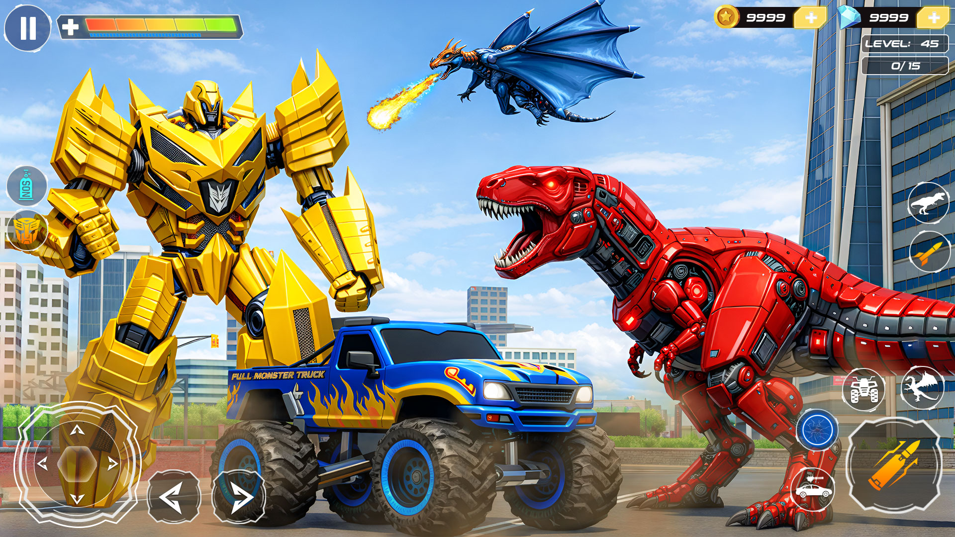 Dino Robot Car Transformation 3D: Animal Robot Transform