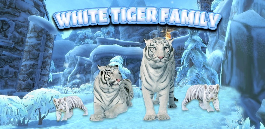 White Tiger Family: Tiger Simulator. Experience the White Wild Tiger Family life