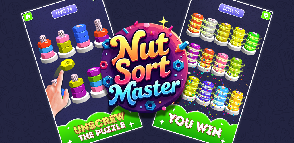 Nuts and Bolts Sort: Screw Sort Puzzle. Dive into Nut Sort 3D, the ultimate Nut Sort Game