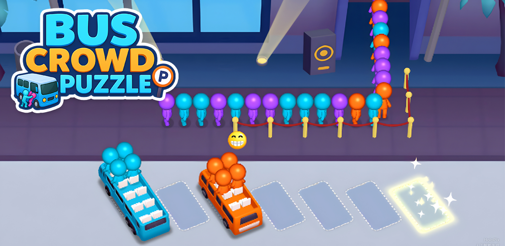 Bus Crowd Puzzle: Manage the Rush, Sort People by Color, Pick & Drop Levels with Fast-Paced Hyper