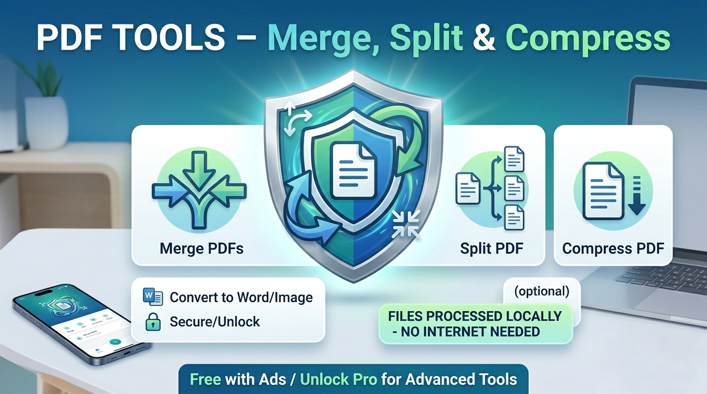 PDF Tools – Merge, Split & Compress
